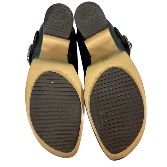 John Fluevog Black Leather Mary Jane Heels - Picture 12 of 13